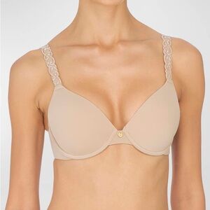 Natori NEW Pure Luxe Seamless Full-Busted Underwire Back Contour T-Shirt Bra